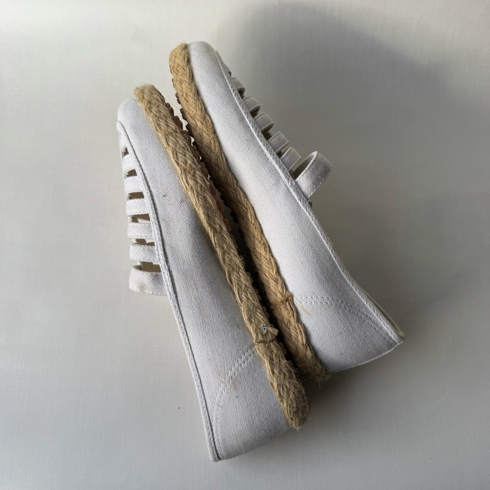 Keds // vintage White Espadrille Flats with Rope Soles size 7.5 - Picture 7 of 9